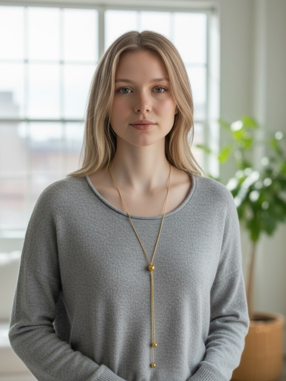 Charming Charlie Gold-Tone Y-Lariat Necklace